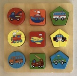 Wooden Chunky Transport Puzzle