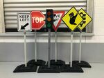 Set of 4 road signs