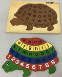 Wooden Alphabet Turtle Puzzle