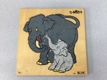 Mother & Baby Elephant Wooden Puzzle