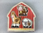 Fresh Start Barnyard Animals Jumbo Knob Puzzle