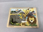 Fresh Start 12-Piece Wooden Jigsaw Puzzle: African Animals