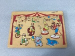 Vintage Circus Peg Frame Puzzle