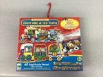 Puzzle Doubles! Giant ABC & 123 Trains: Two 30 PC Puzzles in 1 Box