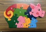 Pig Shape Wooden Puzzle