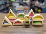 Geometry Wooden Rainbow Blocks