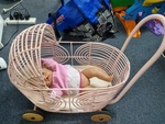 Pink Pram Wicker