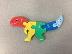 Wooden Counting Rainbow Dinosaur Puzzle