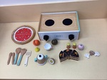 Spire Legekokken Wooden Toy Stove Set