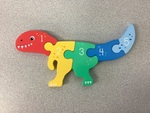 Wooden Dinosaur Number Puzzle 