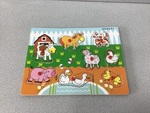 Wooden Farm Animals Peg Puzzle