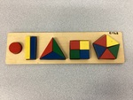 Chunky Wooden Shape and Fraction Puzzle