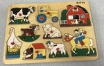 Wooden Peg Puzzle Small World Toys Farm
