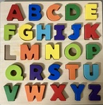Colourful wooden alphabet puzzle
