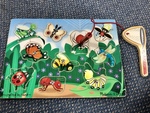 magnetic wooden bug-catching game