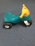 Three wheeled ride on - green and yellow 