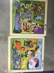2 x Board Puzzles Jungle and Farm 