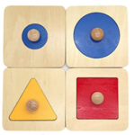 Wood Knob Puzzle Peg Board