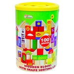 Wooden Blocks with Shape Sorting Lid