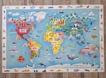 World map floor puzzle