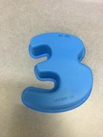 Cake Mould - Number 3 - Blue