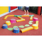 Step-a-stump trail and leaves