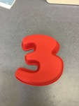 Cake Mould - Number 3 - Red