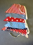 blue and red bunting