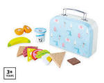wooden play food-lunch box set