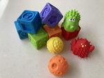 Blocks, Balls and Animal Squishies Trio