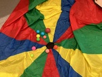 Parachute with balls