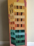 Mega jumbling tower stacking game