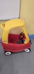 Red and yellow ride in car little tikes