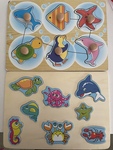 Aquatic animals puzzle set