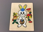 Wooden rabbit puzzle