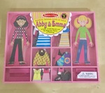 Wooden dress up dolls