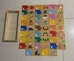 P0024: Alphabet Wooden Puzzles with Storage Box 