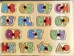 wooden peg alphabet puzzle