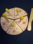 Wooden cut and play birthday cake