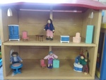 Wooden Dolls House and Furniture