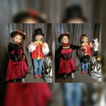 girls corset dress with hat