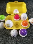 egg box with chirpy chicks