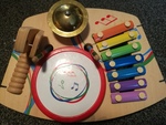 wooden music station