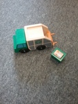 wooden garbage truck