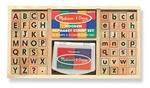 WOODEN ALPHABET STAMP SET