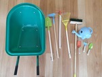 Wheelbarrow with tools