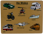 Transport bilingual te reo maori puzzle