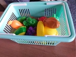 1109: Basket of fruit and vegetables 