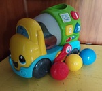 Popping colour mixer truck