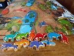 Wooden dino collection and mat